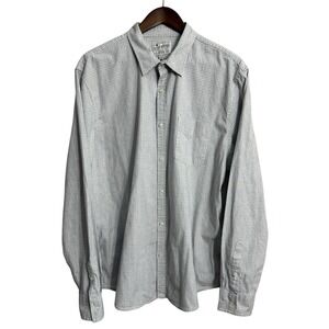 Lucky Brand shirt men's XL preppy plaid‎ classic beachy coastal nautical work